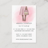 ピンクと金ゴールドガーリーの名刺 名刺 (裏面)