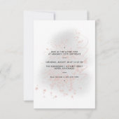 ピンクと金ゴールドガーリーの誕生日パーティー 招待状 (裏面)