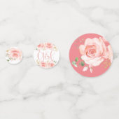 ピンクと金ゴールドガールベビーシャワー コンフェッティ (裏面)