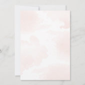 ピンクと金ゴールドガールベビーシャワー 招待状 (裏面)