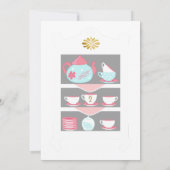 ピンクと金ゴールドガール2ndバースデーティーパーティー 招待状 (裏面)