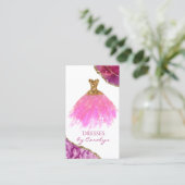 ピンクと金ゴールドキラキラのシーメスビジネスカード 名刺 (スタンド正面)