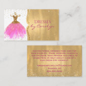 ピンクと金ゴールドキラキラのシーメスビジネスカード 名刺 (正面/裏面)