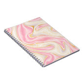 ピンクと金ゴールドキラキラ大理石 ノートブック (右側)