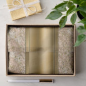 ピンクと金ゴールドキラキラ輝く（紋章の）フラ・ダ・リパーティー 薄葉紙 (ギフト)