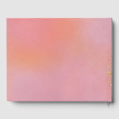 ピンクと金ゴールドキンセアニラゲストブック ゲストブック (裏面)