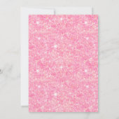 ピンクと金ゴールドクラウンバルーン第5誕生日招致 招待状 (裏面)