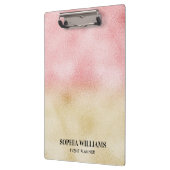 ピンクと金ゴールドグラデーション箔 クリップボード (左)