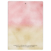 ピンクと金ゴールドグラデーション箔 クリップボード (裏面)