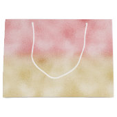 ピンクと金ゴールドグラデーション箔 ラージペーパーバッグ (正面)