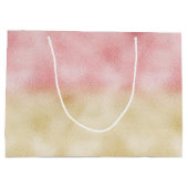 ピンクと金ゴールドグラデーション箔 ラージペーパーバッグ (裏面)