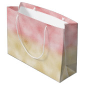 ピンクと金ゴールドグラデーション箔 ラージペーパーバッグ (裏面アングル)