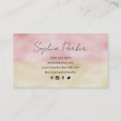 ピンクと金ゴールドグラデーション箔 名刺 (裏面)