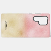 ピンクと金ゴールドグラデーション箔 SAMSUNG GALAXYケース (裏面横)