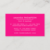 ピンクと金ゴールドグラムシックな名刺 名刺 (裏面)