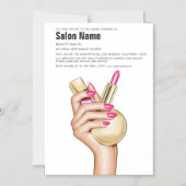 ピンクと金ゴールドグラムシック美しいサロン開口部 マグネット招待状 (正面)