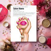 ピンクと金ゴールドグラムシック美しいサロン開口部 招待状