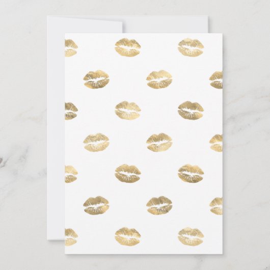 ピンクと金ゴールドグラムシック美しいサロン開口部 招待状 (裏面)