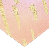 ピンクと金ゴールドグラム ショートテーブルランナー (コーナー)