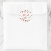 ピンクと金ゴールドグリッターお願い ラウンドシール (バッグ)