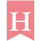 ピンクと金ゴールドグリッターの最初の誕生日パーティバナー バンティングフラッグ (第2の旗)