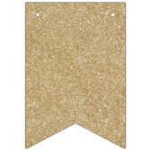 ピンクと金ゴールドグリッターの最初の誕生日パーティバナー バンティングフラッグ (第1の旗)