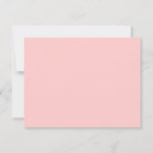 ピンクと金ゴールドグリッターサンキューフラット サンキューカード (裏面)