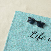 ピンクと金ゴールドグリッターシーホースビーチタオル ビーチタオル (インサイチュ)