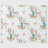 ピンクと金ゴールドグリッターデザートスチームパンクラマ ラッピングペーパー (フラット)