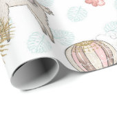 ピンクと金ゴールドグリッターデザートスチームパンクラマ ラッピングペーパー (ロールコーナー)