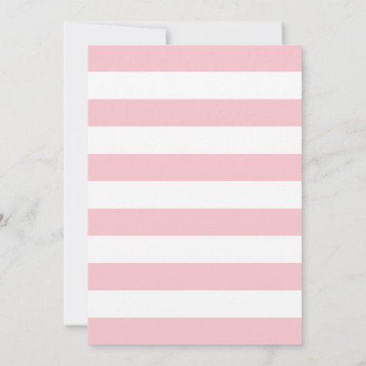 ピンクと金ゴールドグリッターバプテスマ招待状 招待状 (裏面)