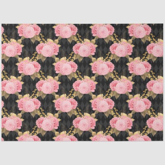 ピンクと金ゴールドシリーズデザイン10 薄葉紙 (正面)