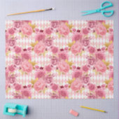 ピンクと金ゴールドシリーズデザイン17 薄葉紙 (クラフト)