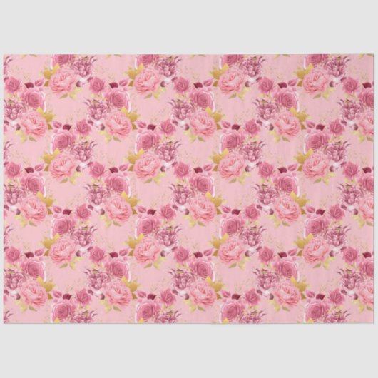 ピンクと金ゴールドシリーズデザイン18 薄葉紙 (正面)