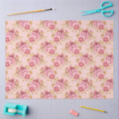 ピンクと金ゴールドシリーズデザイン3 薄葉紙 (クラフト)