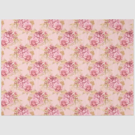 ピンクと金ゴールドシリーズデザイン3 薄葉紙 (正面)