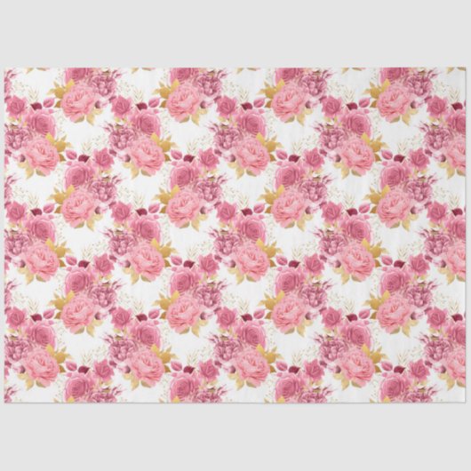 ピンクと金ゴールドシリーズデザイン5 薄葉紙 (正面)