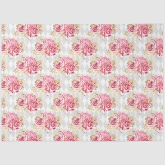 ピンクと金ゴールドシリーズデザイン7 薄葉紙 (正面)