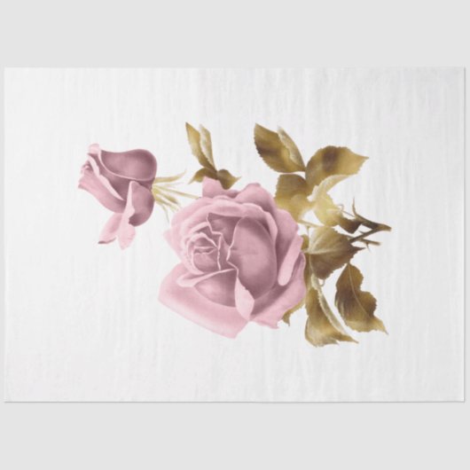 ピンクと金ゴールドスチームパンクシリーズデザイン10 薄葉紙 (正面)