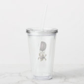 ピンクと金ゴールドスチームパンク アクリルタンブラー (裏面)