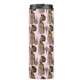 ピンクと金ゴールドスチームパンク タンブラー (裏面)