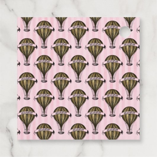 ピンクと金ゴールドスチームパンク フェイバータグ (裏面)