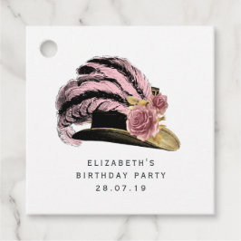 ピンクと金ゴールドスチームパンク フェイバータグ