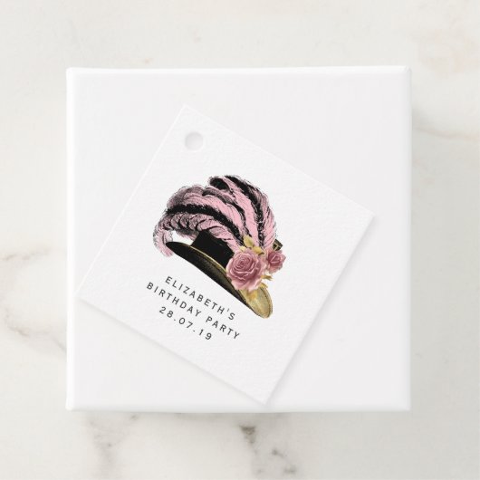 ピンクと金ゴールドスチームパンク フェイバータグ (インサイチュ)