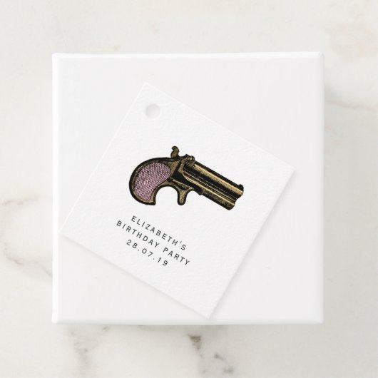 ピンクと金ゴールドスチームパンク フェイバータグ (インサイチュ)