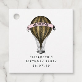 ピンクと金ゴールドスチームパンク フェイバータグ