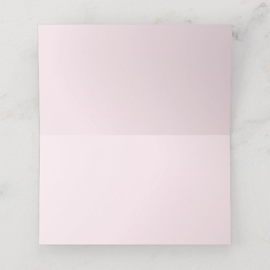 ピンクと金ゴールドストライプのフローラモダン宗教 プレイスカード (内部開封)