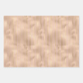 ピンクと金ゴールドストライプ ラッピングペーパーシート (正面)