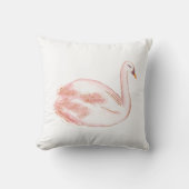 ピンクと金ゴールドスワン クッション (正面)