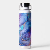 ピンクと金ゴールドスワールウォーターボトル ウォーターボトル (背面)